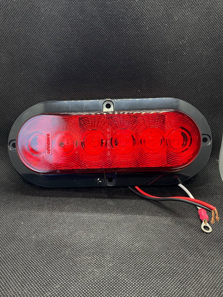 Legend 6" S/T/T Red Oval Light- SPENCER TRAILER PARTS