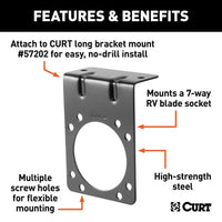 58291-CONNECTOR MOUNTING BRACKET-7WAY RV BLADE-Spencer Trailer Parts