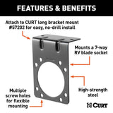 58291-CONNECTOR MOUNTING BRACKET-7WAY RV BLADE-Spencer Trailer Parts