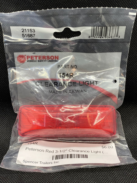 Peterson Red 3-1/2" Clearance Light (Light Only)- SPENCER TRAILER PARTS