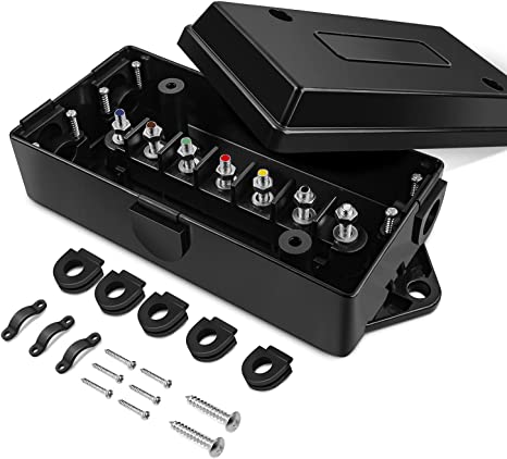 NILIGHT 7 Way Trailer Junction Box-Spencer Trailer Parts