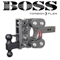 The BOSS TORSION-FLEX 2.5'' Shank 7.5'' Drop 1.7K TW 16K Hitch & GH-051 Versa-Ball & GH-032 Pintle Lock-SPENCER TRAILER PARTS
