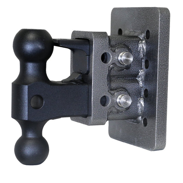 MEGA-DUTY 2'' Bolt-On 2.5'' Drop 2K TW 16K Hitch & GH-051 Versa-Ball & GH-032 Pintle Lock