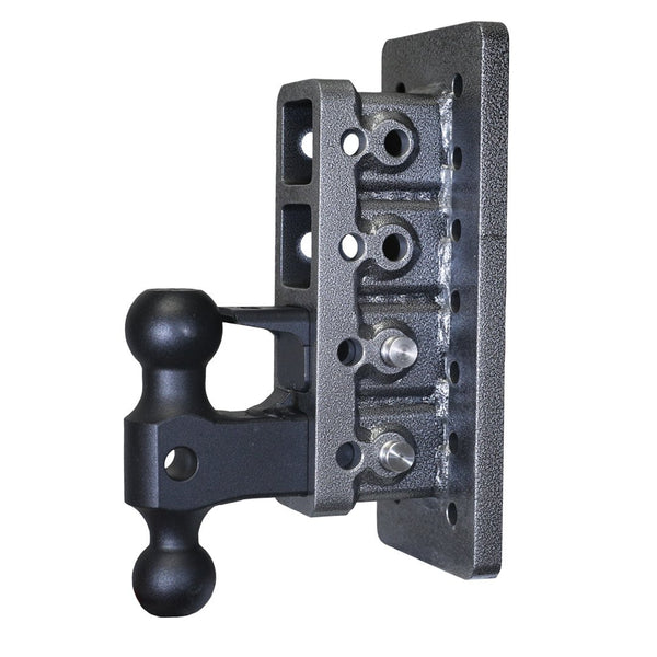 MEGA-DUTY 2'' Bolt-On 7.5'' Drop 2K TW 16K Hitch & GH-051 Versa-Ball & GH-032 Pintle Lock-SPENCER TRAILER PARTS