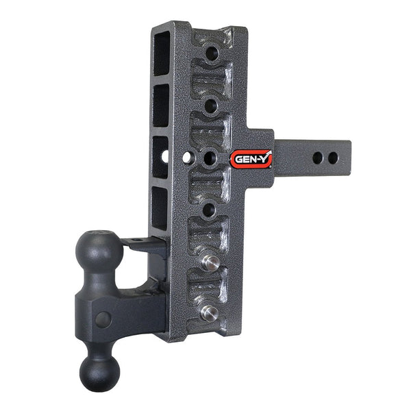 MEGA-DUTY 2'' Shank 7.5'' Offset Drop 2K TW 16K Hitch & GH-051 Versa-Ball & GH-032 Pintle Lock