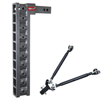 MEGA-DUTY 2'' Shank 22.2'' Drop 1.5K TW 10K Hitch & GH-0100 Stabilizer Kit-SPENCER TRAILER PARTS