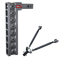 MEGA-DUTY 2'' Shank 17.5'' Drop 1.5K TW 10K Hitch & GH-0100 Stabilizer Kit-SPENCER TRAILER