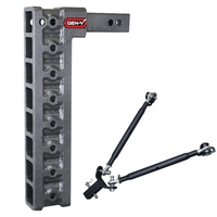 MEGA-DUTY 2'' Shank 17.5'' Drop 1.5K TW 10K Hitch & GH-031 Versa-Ball & GH-0100 Stabilizer Kit-SPENCER TRAILER PARTS