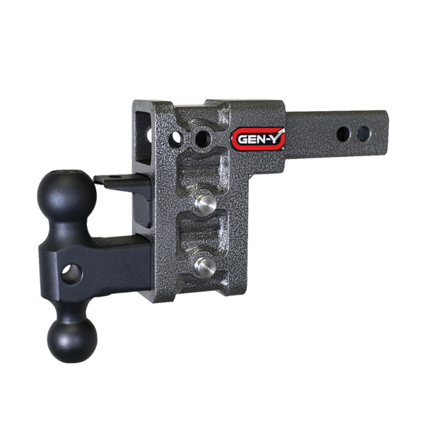 MEGA-DUTY 2'' Shank 5'' Drop 1.5K TW 10K Hitch & GH-031 Versa-Ball & GH-032 Pintle Lock-SPENCER TRAILER PARTS