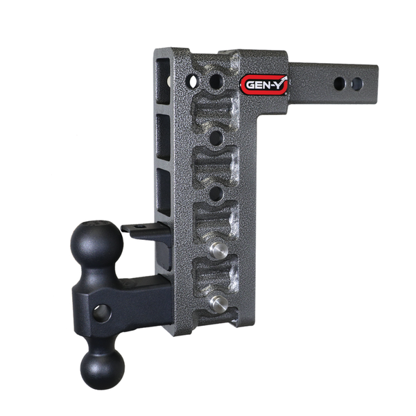 MEGA-DUTY 2'' Shank 10'' Drop 1.5K TW 10K Hitch & GH-031 Versa-Ball & GH-032 Pintle Lock-SPENCER TRAILER PARTS