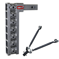 MEGA-DUTY 2'' Shank 15'' Drop 2K TW 16K Hitch & GH-0100 Stabilizer Kit-SPENCER TRAILER PARTS