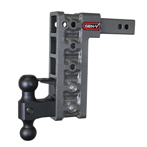 MEGA-DUTY 2'' Shank 10'' Drop 2K TW 16K Hitch & GH-051 Versa-Ball & GH-032 Pintle Lock- SPENCER TRAILER PARTS