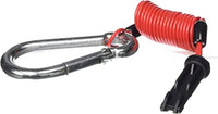 80-01-2160 6' Red Coiled Lanyard for Breakaway Plunger-Spencer Trailer Parts