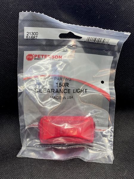 Clearance Light, RED Perterson 2.48"X1.2" Rectangular- SPENCER TRIALER PARTS